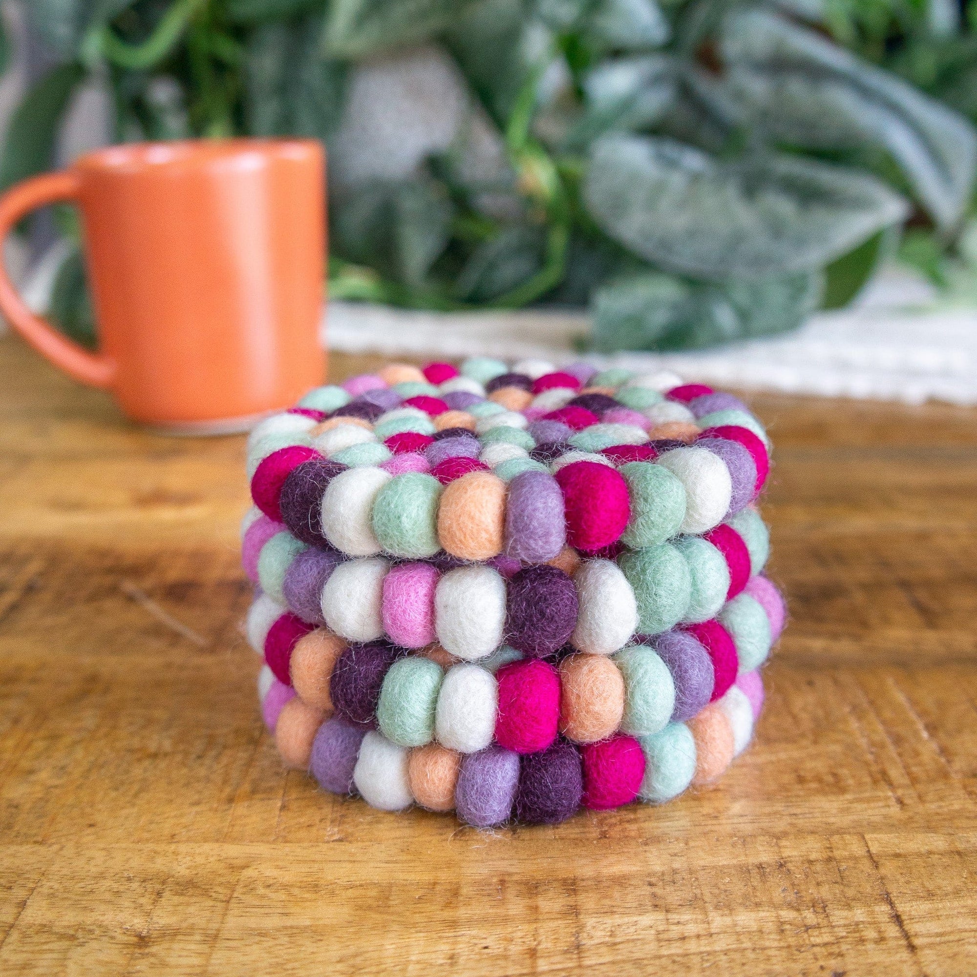 Set Of 4 Eco Coasters Macarons