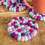 Set Of 4 Eco Coasters Macarons
