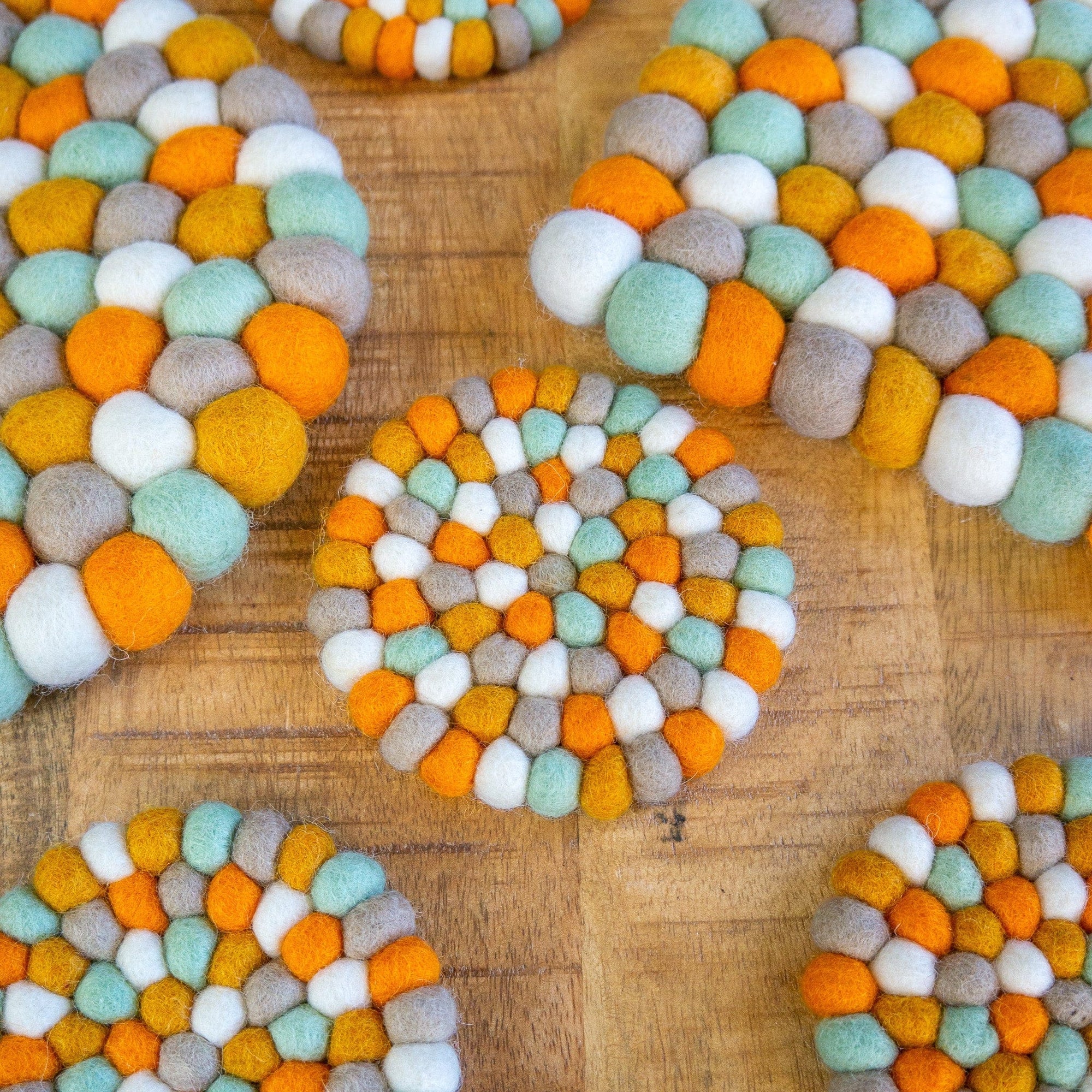 Set Of 4 Eco Coasters Pumpkin Patch