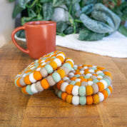 Set Of 4 Eco Coasters Pumpkin Patch