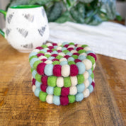 Set Of 4 Eco Coasters Yuletide