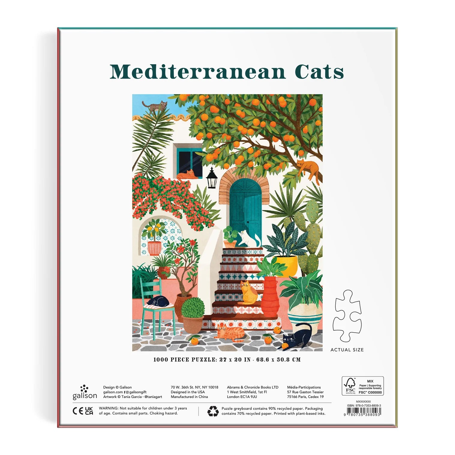 Mediterranean Cats 1000PC Puzzle