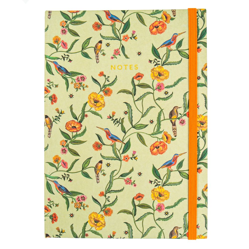 A5 Hard Cloth Cover Notebook Summer Birds