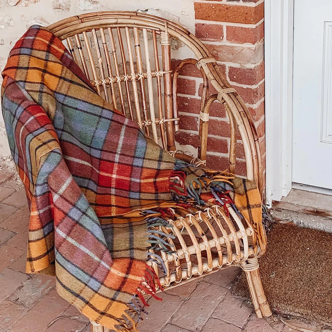 Buchanan Antique Recycled Wool Blend Scottish Tartan Blanket