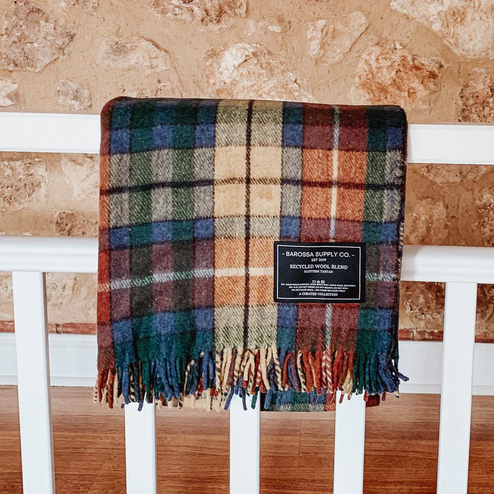 Buchanan Ancient Recycled Wool Blend Scottish Tartan Blanket