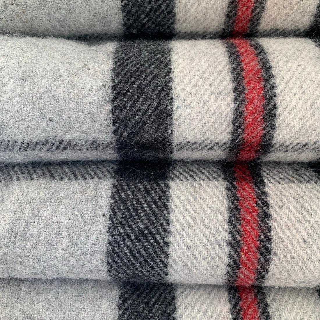 Thomson Grey Recycled Wool Blend Scottish Tartan Blanket