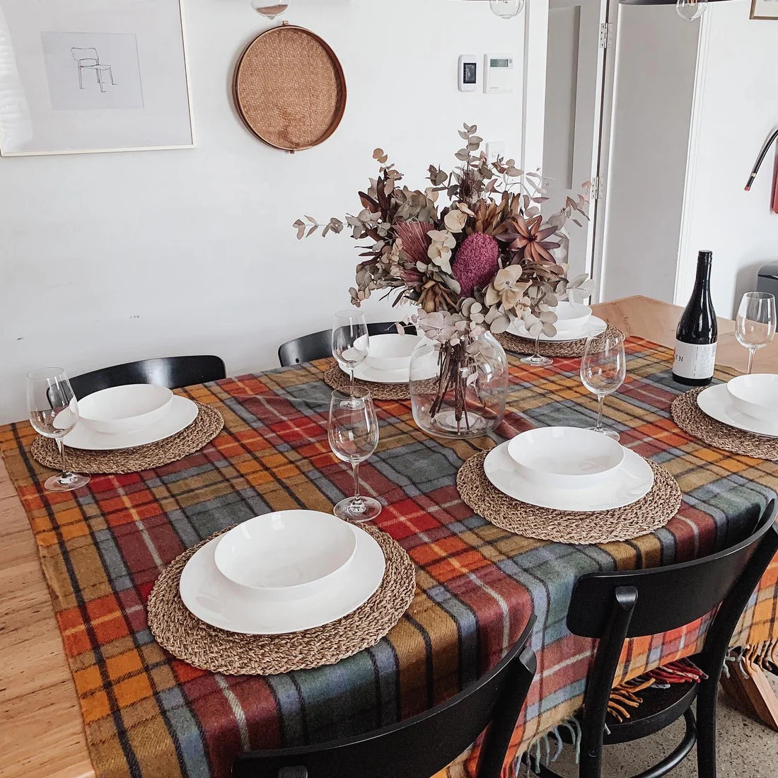 Buchanan Antique Recycled Wool Blend Scottish Tartan Blanket