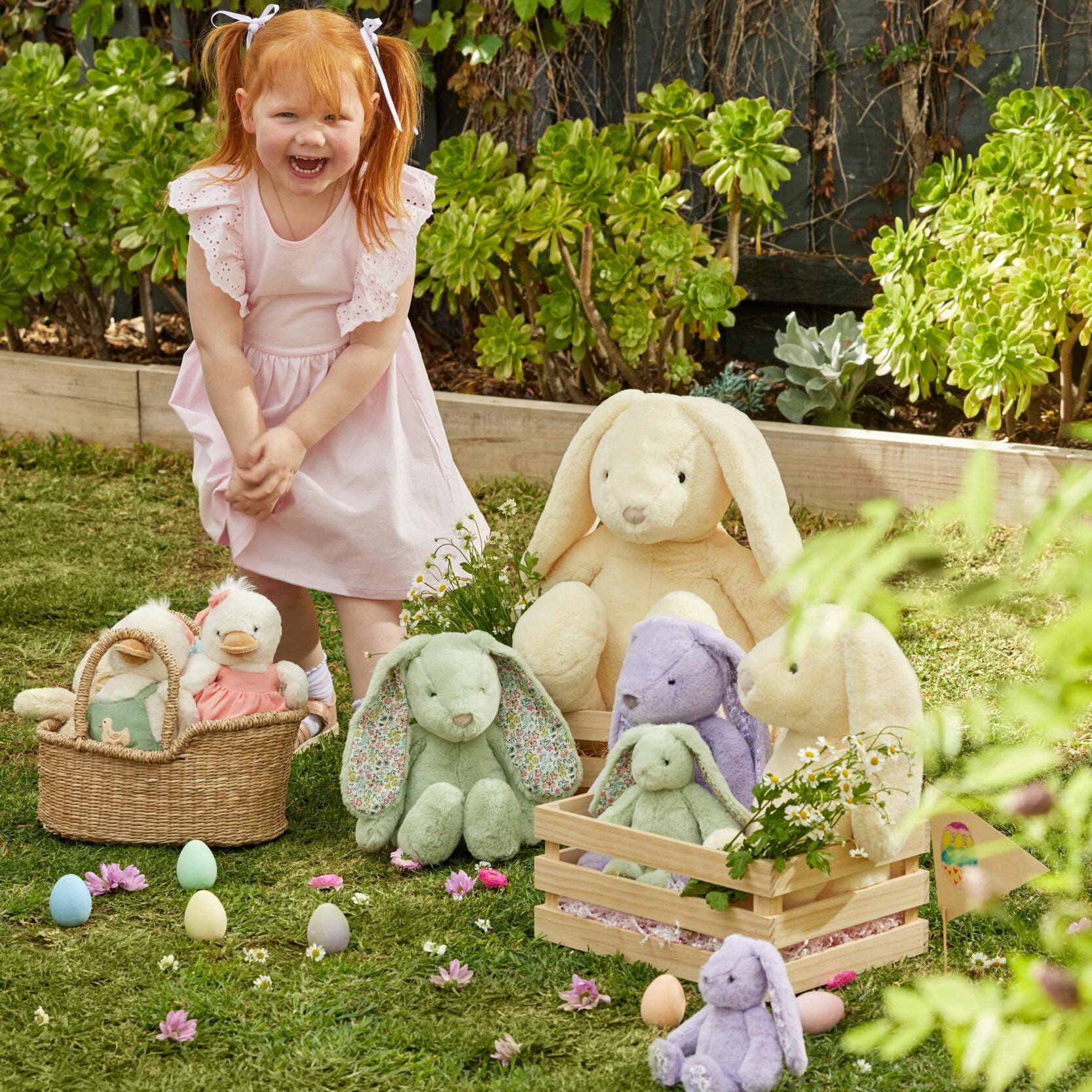 Floral Mint Bunny Medium