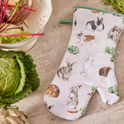 Rabbit Patch Cotton Oven Mitt