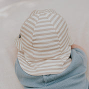 Legionnaire Flap Sun Hat Natural Stripe