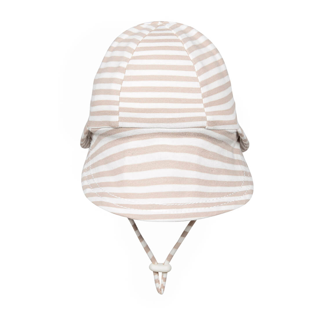 Legionnaire Flap Sun Hat Natural Stripe