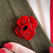 Remembrance Poppy Mini Brooch