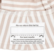 Legionnaire Flap Sun Hat Natural Stripe