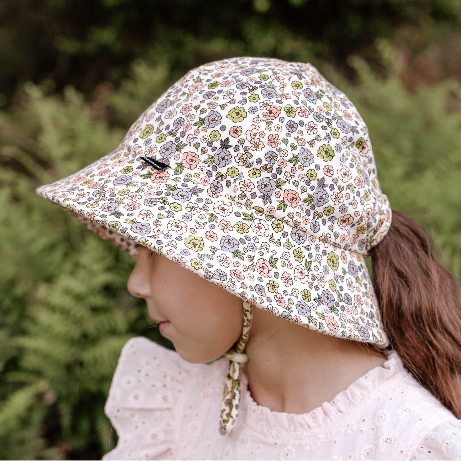 Ponytail Bucket Sun Hat Floret