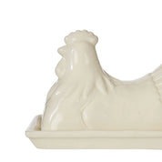 Homestead Hen Butter Dish White