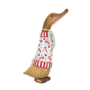 Candy Cane Christmas Duckling White Jumper