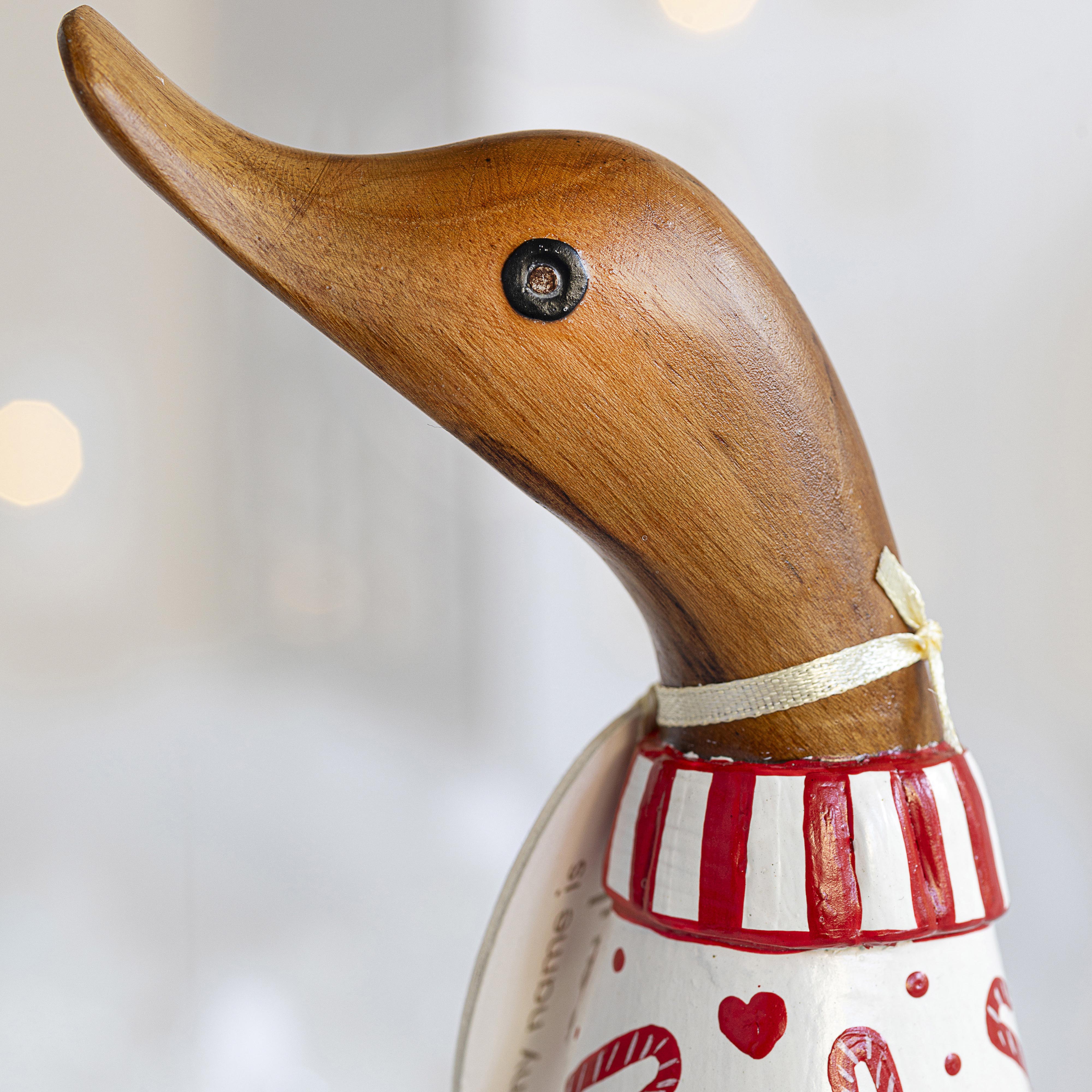 Candy Cane Christmas Duckling White Jumper