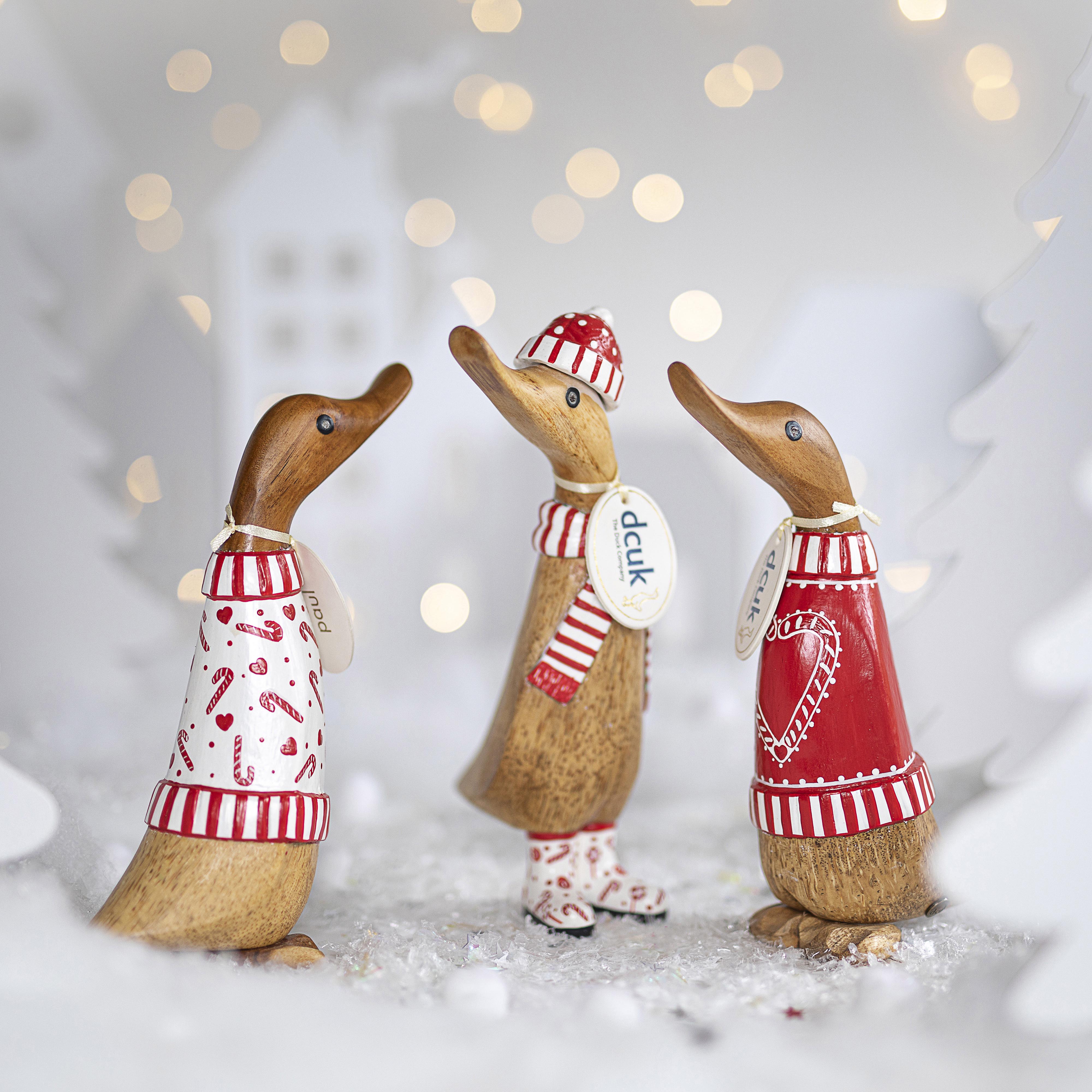 Candy Cane Christmas Duckling Red Heart Jumper