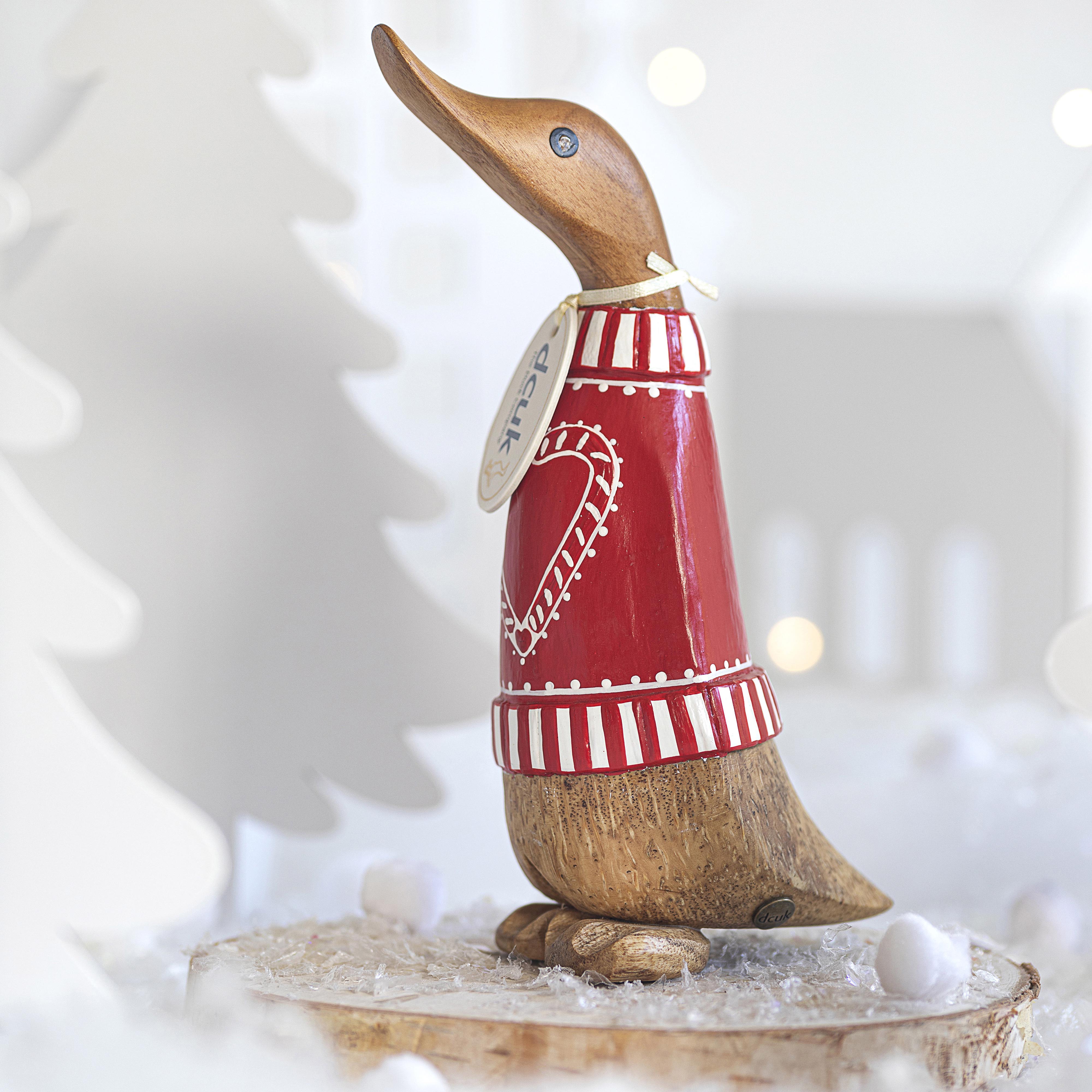 Candy Cane Christmas Duckling Red Heart Jumper