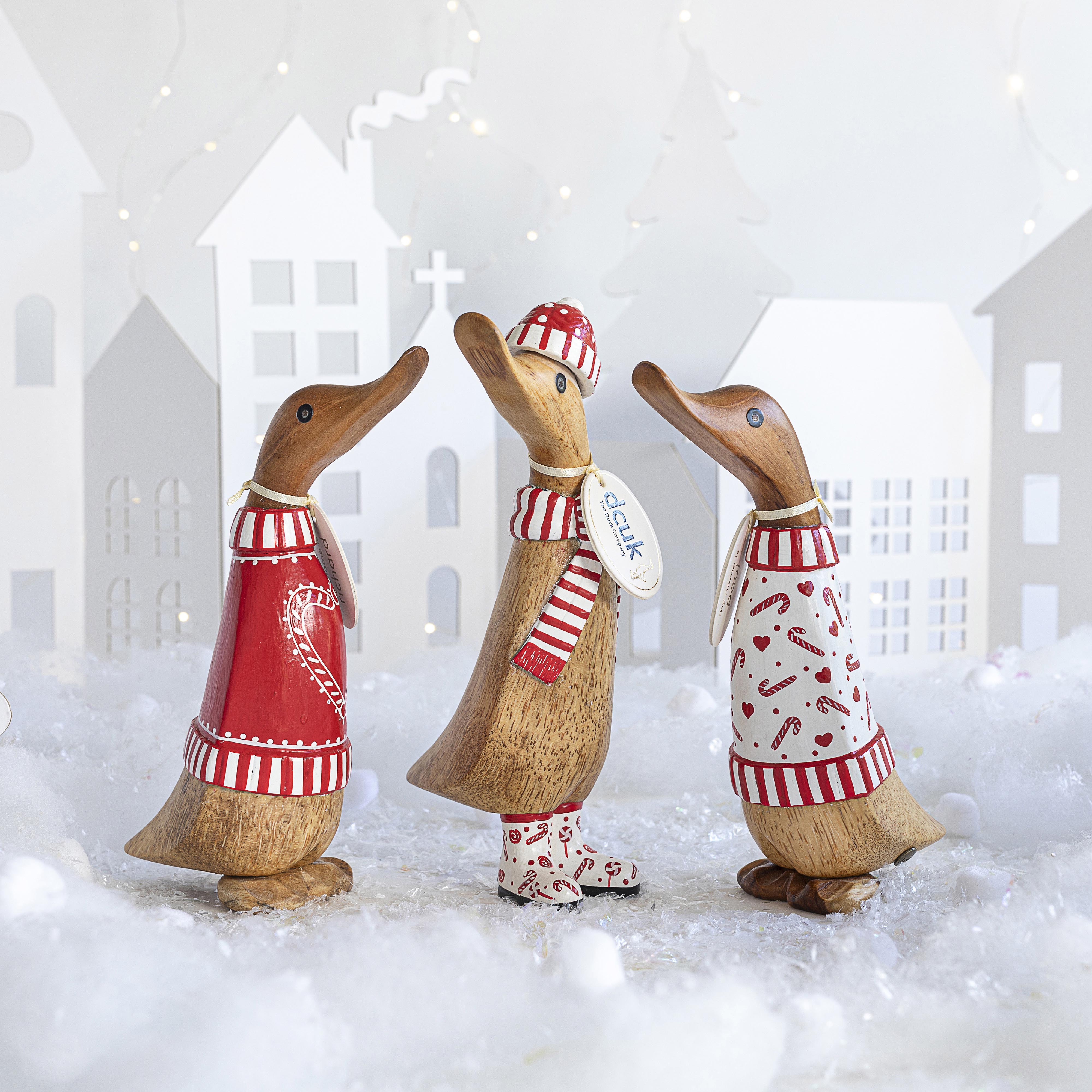 Candy Cane Christmas Duckling Red Heart Jumper