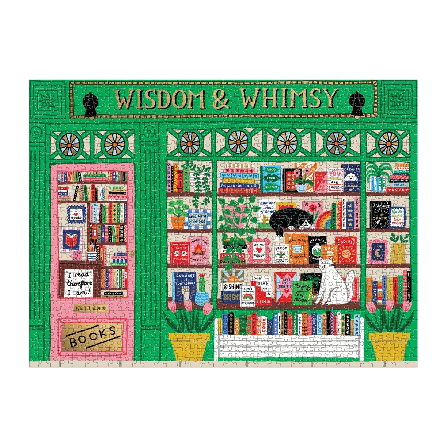 Wisdom and Whimsy Bookshop 1000PC Foil Puzzle