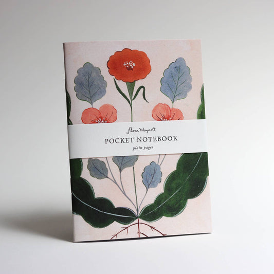 Vintage Red Flower Pocket Notebook