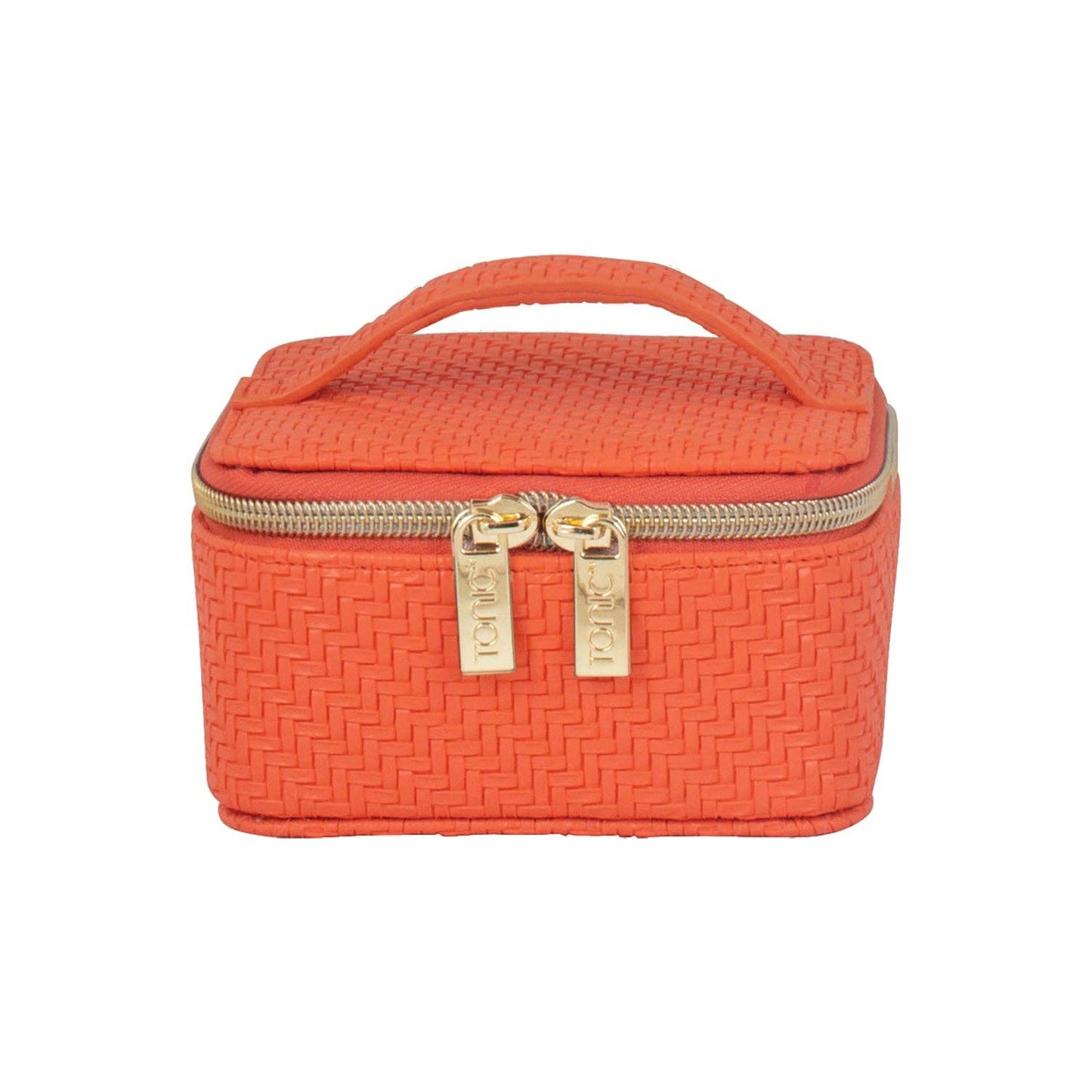 Herringbone Jewellery Cube Tangerine