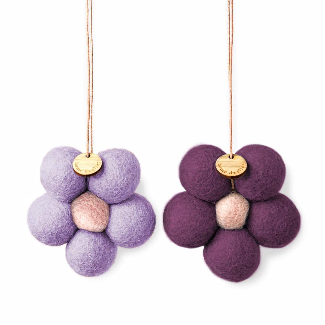 Felt Flower Fresheners Amber & Lavender