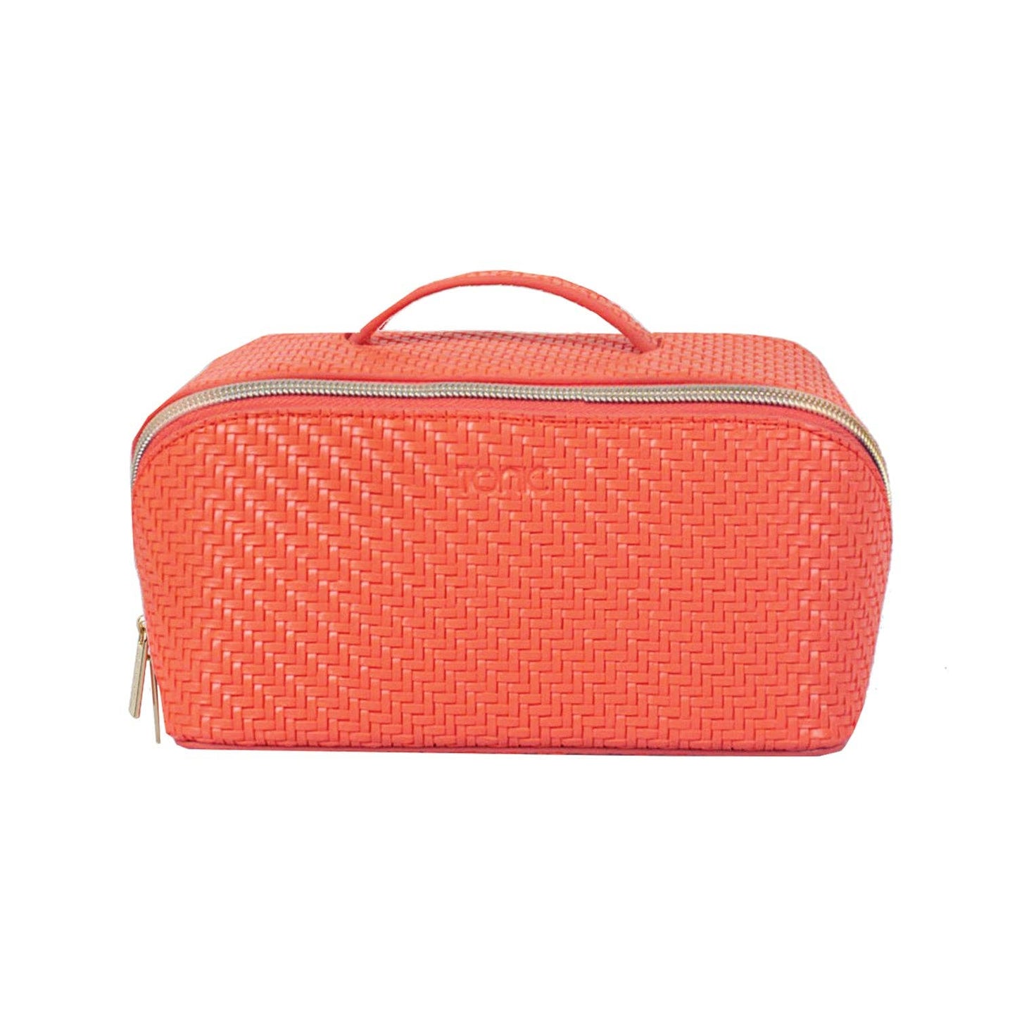 Herringbone Beauty Bag Medium Tangerine